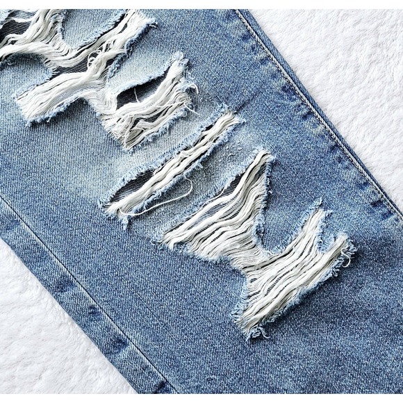 CURRENT ELLIOTT the-fling-tattered-destroy intermix goop boyfriend jeans $335 28 - Picture 5 of 16